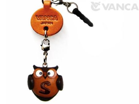 ALPHABET OWL S LEATHER ANIMAL EARPHONE JACK ACCESSORY