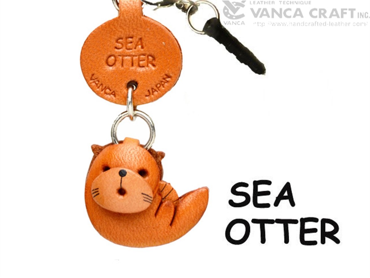 Sea Otter Leather Fish & Sea Animal Dust Plug Charm VANCA CRAFT