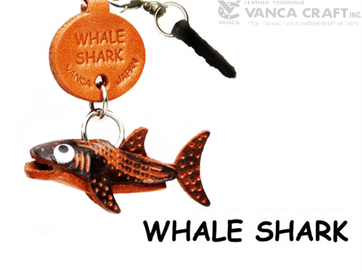 Whale Shark Leather Fish & Sea Animal Dust Plug Charm VANCA CRAFT
