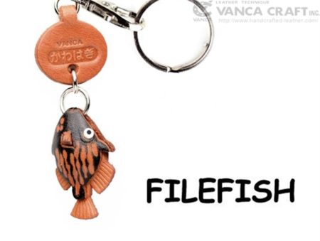 FILEFISH LEATHER KEYCHAINS FISH