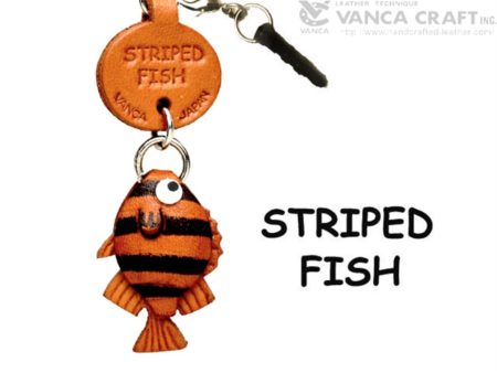 STRIPED FISH LEATHER FISH & SEA ANIMAL EARPHONE JACK ACCESSORY