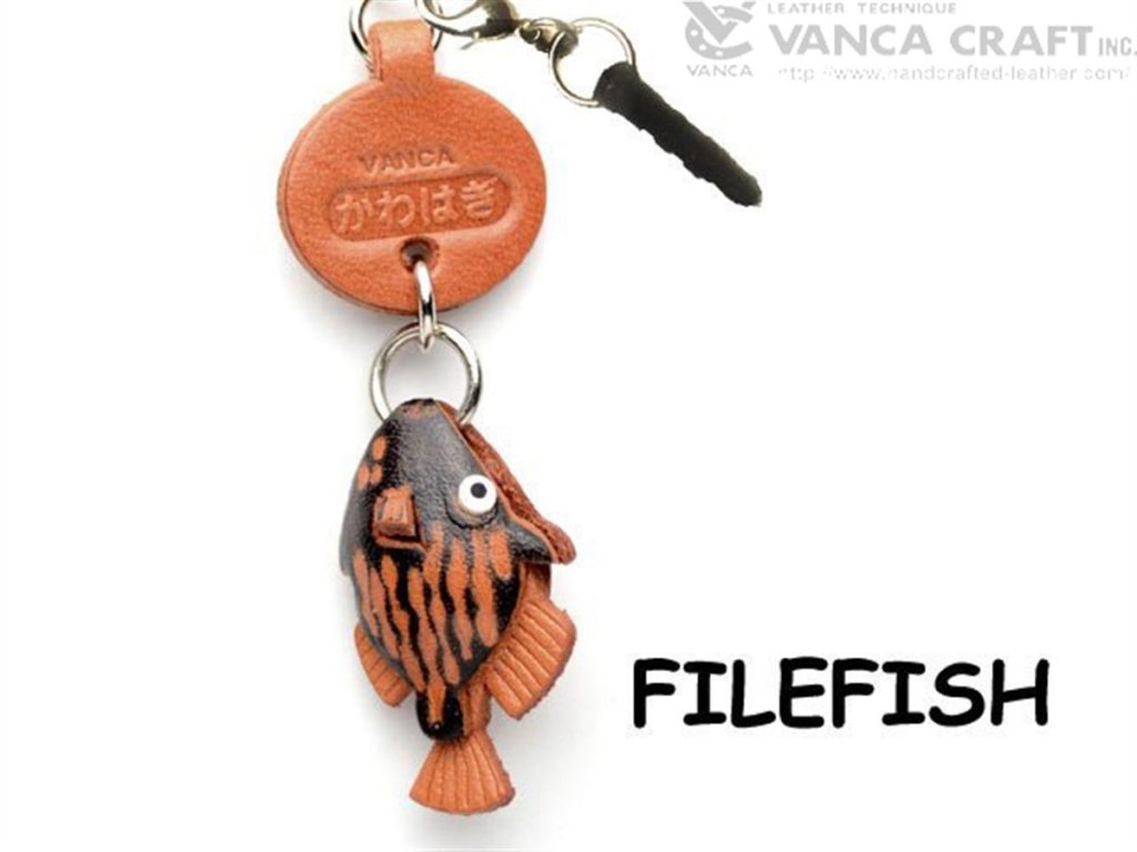 FILEFISH LEATHER FISH & SEA ANIMAL EARPHONE JACK ACCESSORY