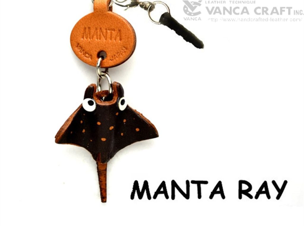 Manta ray Leather Fish & Sea Animal Dust Plug Charm – VANCA CRAFT-Unique 3D  Leather Crafts Made in Japan.