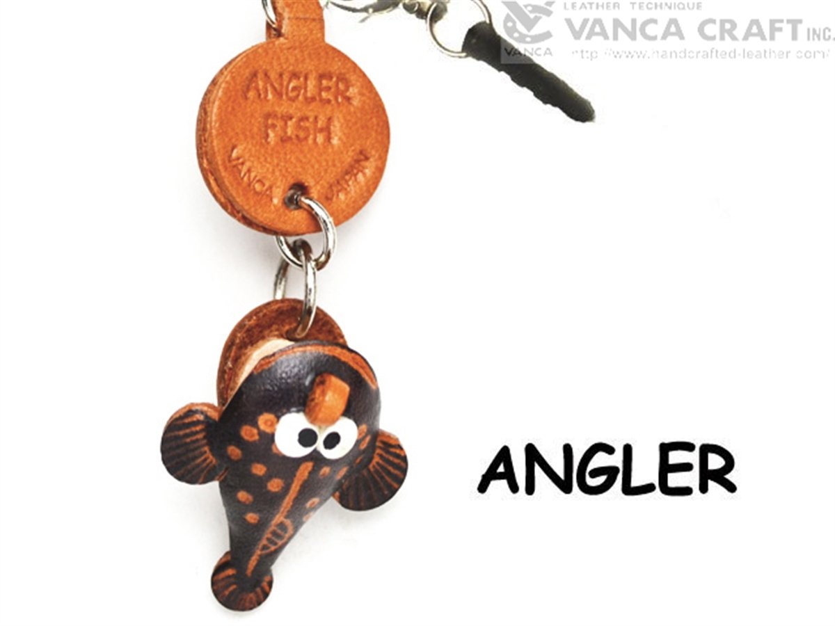 Angler Fish Leather Fish & Sea Animal Dust Plug Charm VANCA CRAFT
