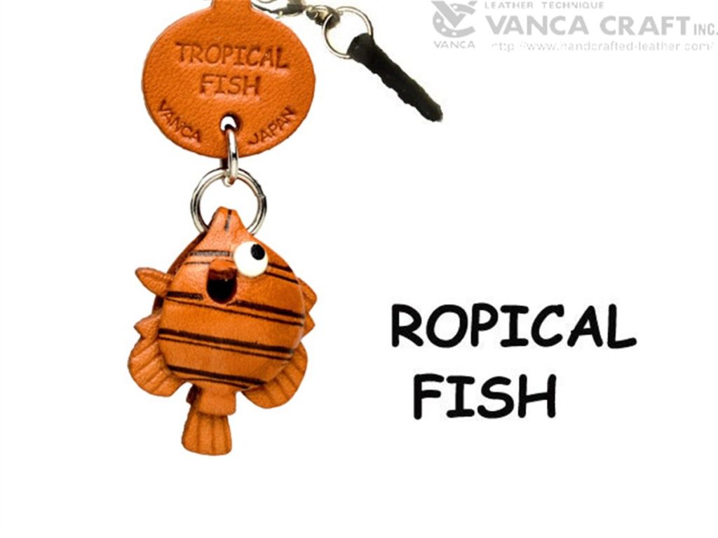 TROPICAL FISH LEATHER FISH & SEA ANIMAL EARPHONE JACK ACCESSORY