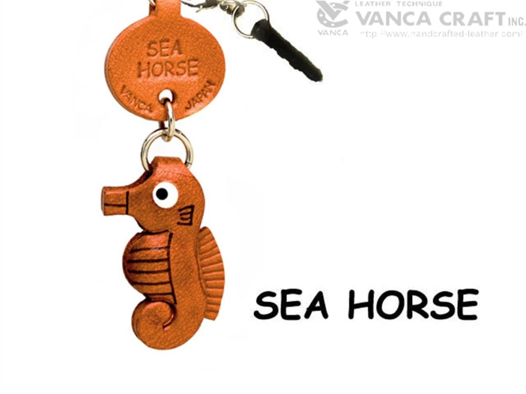 SEA HORSE LEATHER FISH & SEA ANIMAL EARPHONE JACK ACCESSORY