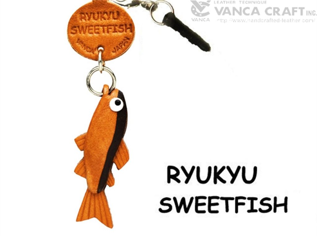 RYUKYU SWEETFISH LEATHER FISH & SEA ANIMAL EARPHONE JACK ACCESSORY