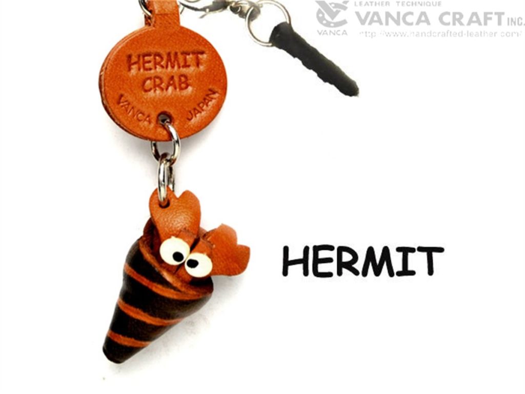 HERMIT CRAB LEATHER FISH & SEA ANIMAL EARPHONE JACK ACCESSORY